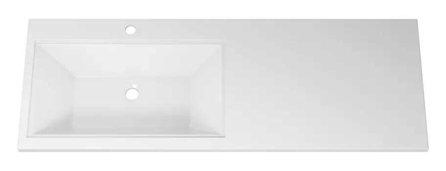 Накладная раковина Misty Гавана 130 см 5218130 левая, белая