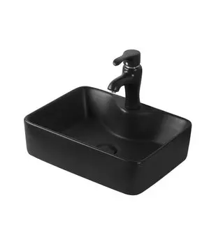 Накладная раковина Orange B01-475mb черная матовая, 48 см