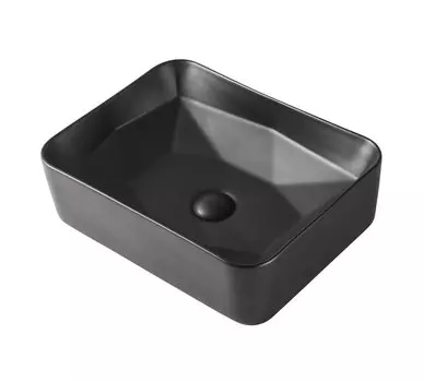 Накладная раковина Orange B02-460mb черная матовая, 46.5 см