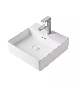 Накладная раковина Orange B04-405w белая глянцевая, 41 см