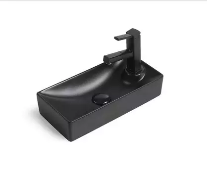 Накладная раковина SantiLine 44 см SL-2009LMB черная матовая