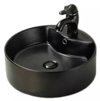 Накладная раковина SantiLine 47 см SL-1069МВ черная матовая