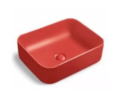 Накладная раковина SantiLine 50 см SL-1051MR красная