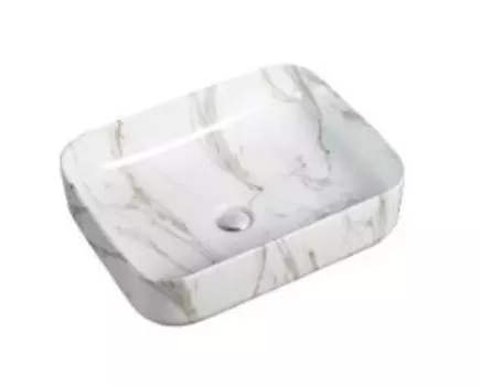 Накладная раковина SantiLine 50 см SL-7020 мрамор