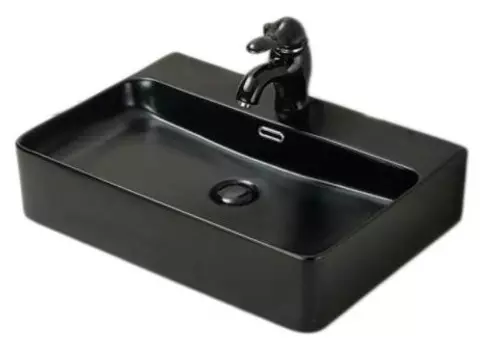 Накладная раковина SantiLine 61 см SL-1003МВ черная матовая