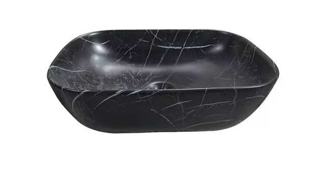 Напольная раковина Ceruttispa 50 см CR8217MMB мрамор матовый черный