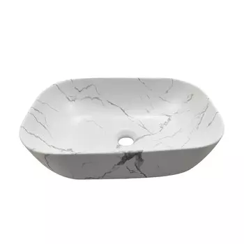 Напольная раковина Ceruttispa 50 см CR8217MMW мрамор матовый белый