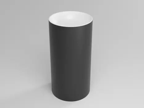 Напольная раковина Plumberia Selection Misha 44 см MISHA SOFT BN с донным клапаном, белая с черным