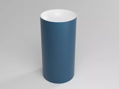 Напольная раковина Plumberia Selection Misha 44 см MISHA SOFT BD с донным клапаном, белая, блу деним