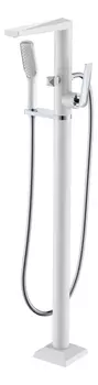 Напольный смеситель для ванны Boheme Venturo 379-W белый, хром