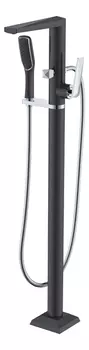 Напольный смеситель для ванны Boheme Venturo 379-B черный, хром