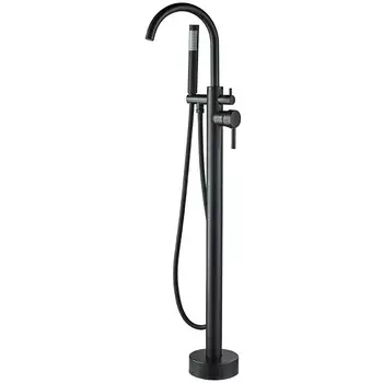 Напольный смеситель для ванны с душем BOCH MANN Braies Matt black BM8921 черный матовый