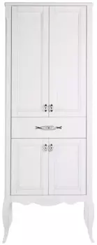 Пенал ASB-Woodline Модерн 62 см 11258 белая (патина серебро)