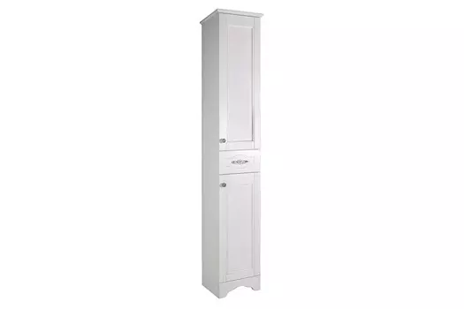 Пенал ASB-Woodline Римини 30 белый (патина серебро)