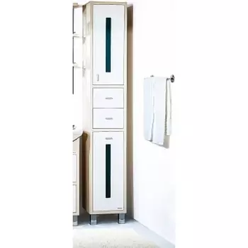 Пенал Бриклаер Бали 34 светлая лиственница/белый глянец