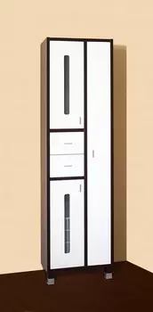 Пенал Бриклаер Бали 57 венге/белый глянец