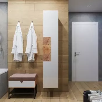 Пенал Бриклаер Форест 35 см 4627125416712 дуб золотой, белый