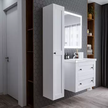 Пенал Бриклаер Хелена 30 см 4627125416392 подвесной, белый