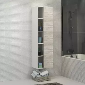 Пенал Comforty Прага 45 дуб белый 00004136272