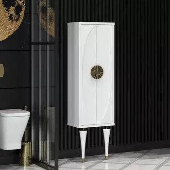 Пенал Opadiris Ибица 45 см 00-00007078 белый глянец, золото