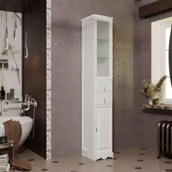 Пенал Opadiris Риспекто 33 см 00-00005832 белый матовый левый