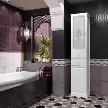 Пенал Opadiris Риспекто 33 см 00-00005833 белый матовый правый