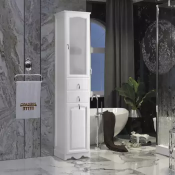 Пенал Opadiris Риспекто 43 см 00-00005838 белый матовый левый