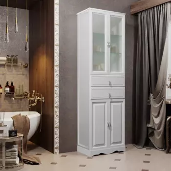 Пенал Opadiris Риспекто 61 см 00-00005843 белый матовый