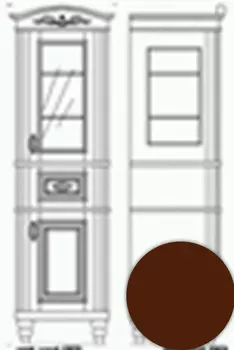 Пенал Tessoro Medici напольный темный орех L