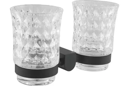 Подстаканник двойной Rose RG1722H подвесной, черный