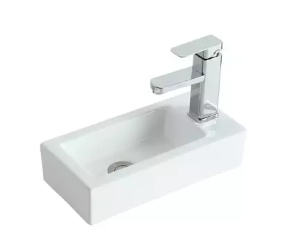 Подвесная раковина Orange B05-365w белая глянцевая, 37 см