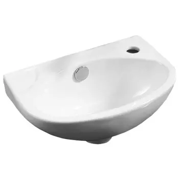 Подвесная угловая раковина Azario 37 см AZ-41203 белая