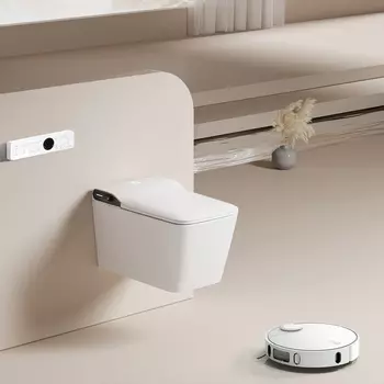 Подвесной электронный унитаз Abber Rechteck AC1215S с функцией биде и сиденьем микролифт, белый