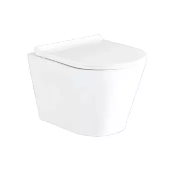 Подвесной унитаз Aquatek Альфа AQ1910-00 безободковый, с крышкой микролифт, белый