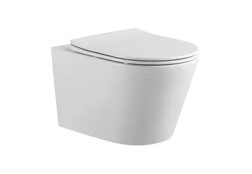 Подвесной унитаз Aquatek Вега AQ1905-MW безободковый, с крышкой микролифт, белый матовый