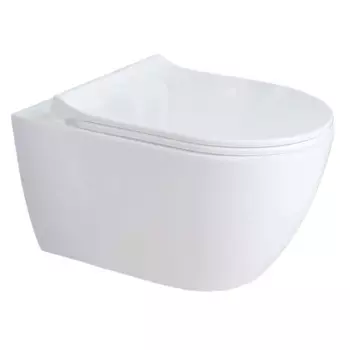 Подвесной унитаз Aquatek Поларис AQ0700-01 безободковый, крышка с микролифтом, белый