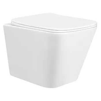 Подвесной унитаз Azario Hugo AZ-3103 безободковый, с крышкой микролифт, белый