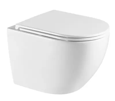 Подвесной унитаз Azario Navio AZ-0074 безободковый, с крышкой микролифт, белый