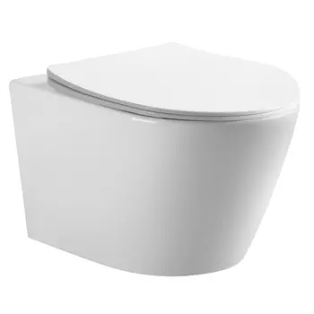 Подвесной унитаз Azario Vento AZ-1046 безободковый, с крышкой микролифт, белый