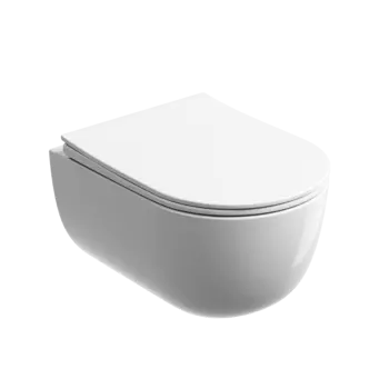 Унитаз подвесной Ceramica Nova Modena CN6063 безободковый, с сиденьем микролифт, белый