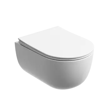 Унитаз подвесной Ceramica Nova Modena CN6063MW безободковый, с сиденьем микролифт, белый матовый