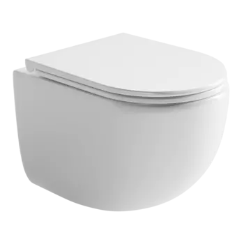 Унитаз подвесной Ceramica Nova Up CN4007 безободковый, с сиденьем микролифт, белый