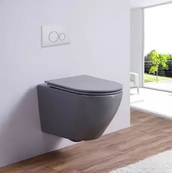 Подвесной унитаз Esbano Amapola (Matt Grey) с микролифтом