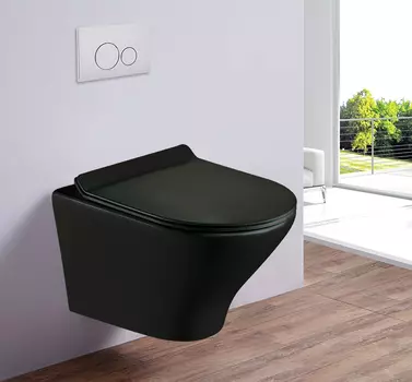 Подвесной унитаз Esbano Aster (Matt Black) с микролифтом