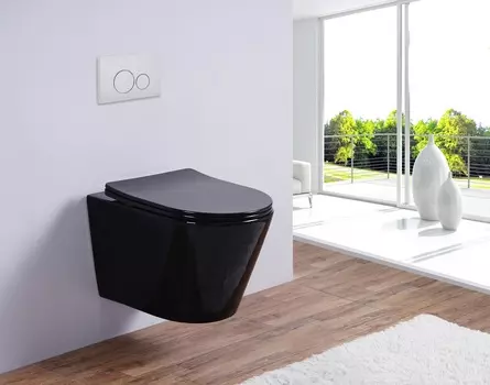 Подвесной унитаз Esbano Clavel (Black) с микролифтом
