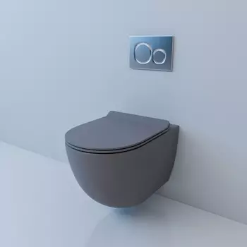 Подвесной унитаз Esbano ESUPGARCGM серый матовый