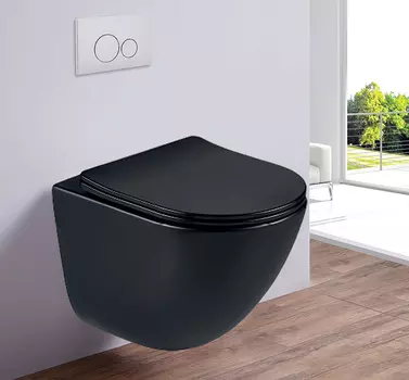 Подвесной унитаз Esbano Lotus (Matt Black) с микролифтом