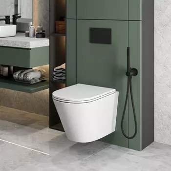 Подвесной унитаз Grossman Торнадо GR-4403SQ безободковый, с сиденьем микролифт, белый