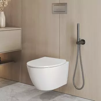 Подвесной унитаз Grossman Торнадо GR-4405SQ безободковый, с сиденьем микролифт, белый