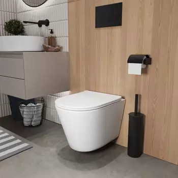 Подвесной унитаз Grossman Торнадо GR-4477MSQ безободковый, с сиденьем микролифт, белый матовый